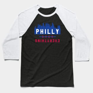 Philly over Everything - White/Blue Baseball T-Shirt